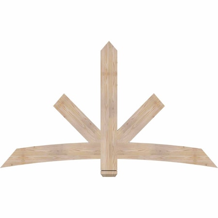 Ekena Millwork Alberta Smooth Timber Gable Bracket, Douglas Fir, 72"W x 42"H x 1 1/2"D x 5 1/2"F, 14/12 Pitch GBW072X42X0206ALB00SDF